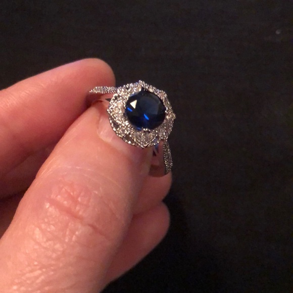 Described on purchase as Sapphire ring S925 sterling silver - Picture 3 of 5